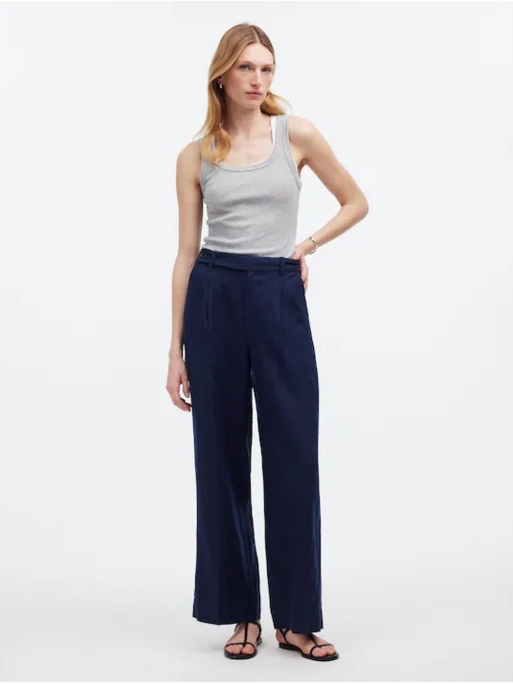 Madewell The Harlow Wide-Leg Pant in 100% Linen